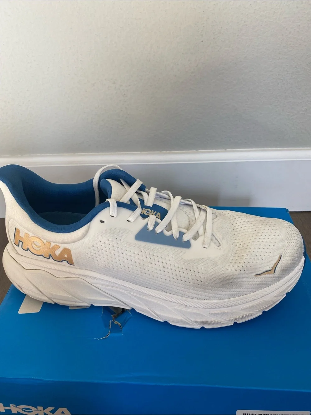 Hoka Arahi 7 Men’s 11 Frost/Gold